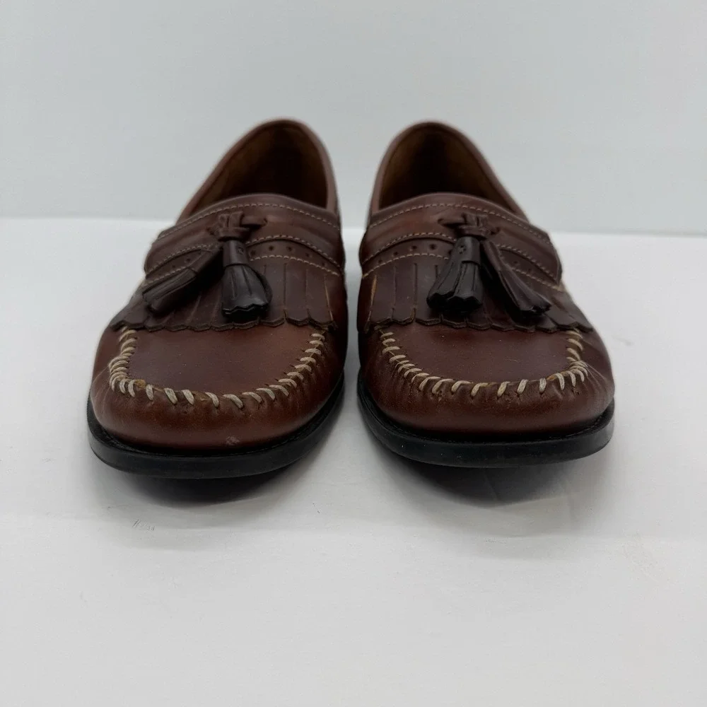 G.H. Bass Weejuns Men's 10 D  Burgundy Wine Brown‎ Leather Tassel Loafers
